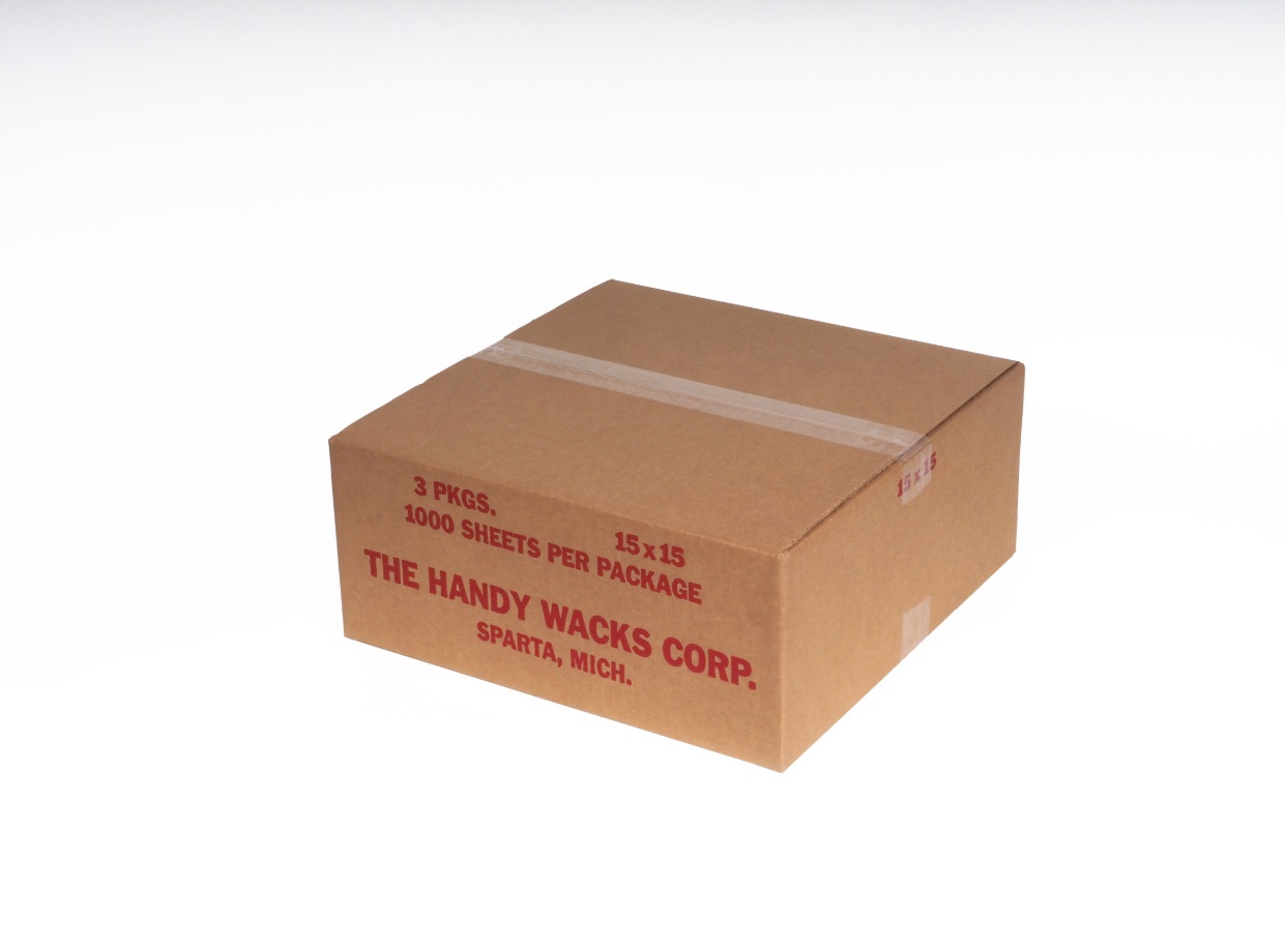 Handy Wacks Blue Check Flat Deli Paper, 15 x 15 inch 1000 per pack