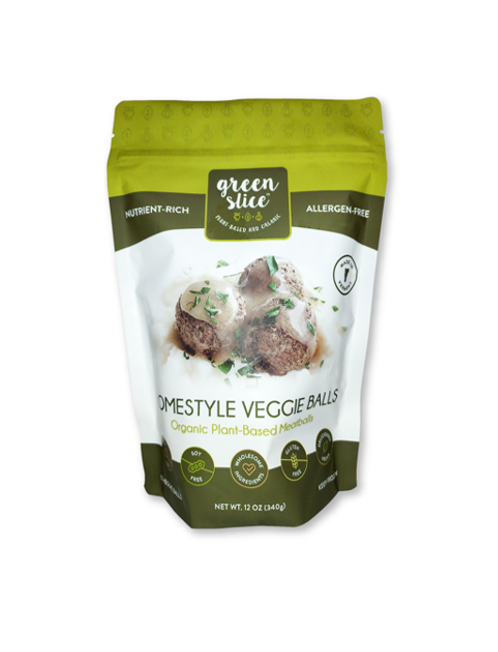 Green Slice Veggie Balls, 12 oz -- 6 per Bag