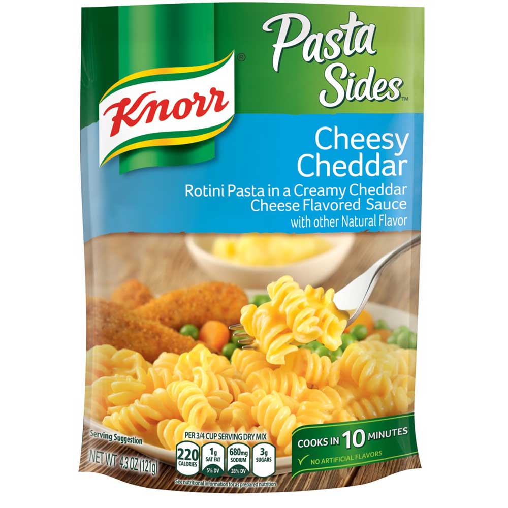 Knorr Cheesy Cheddar Pasta Side Meal, 4.3 Ounce -- 8 Per Case