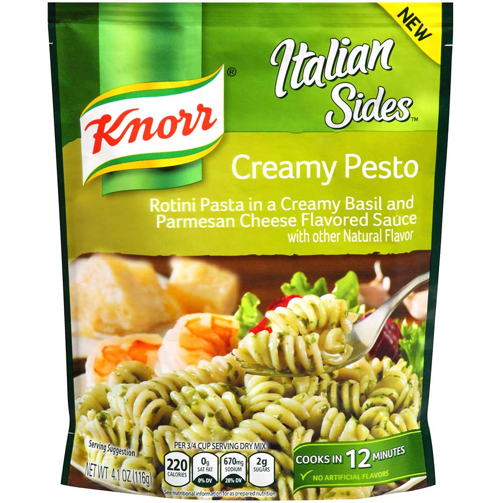 Knorr Italian Sides Creamy Pesto Pasta Meal, 4.1 Ounce -- 8 Per Case