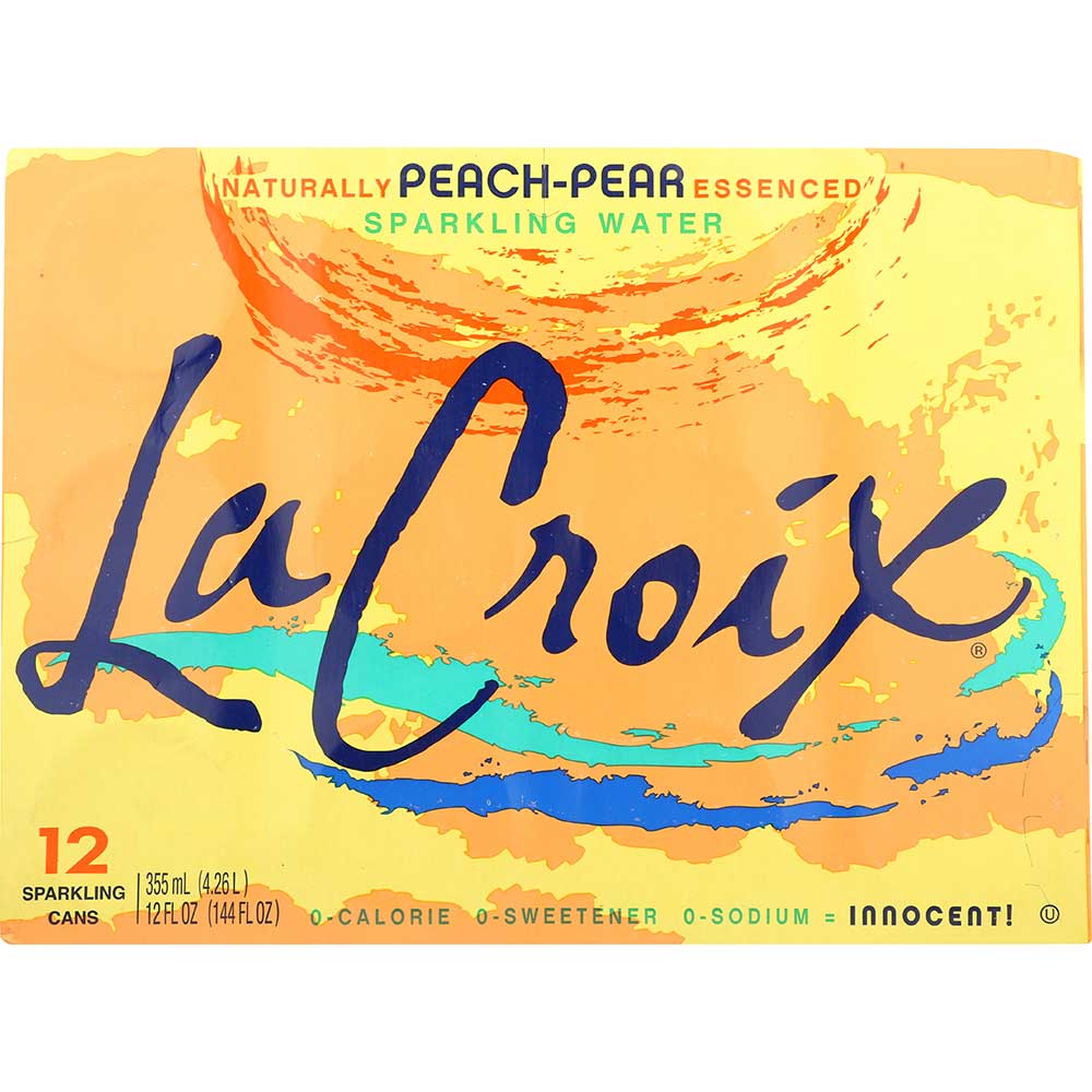 Lacroix Peach Pear Sparkling Water, 12 Fluid Ounce -- 24 Per Case