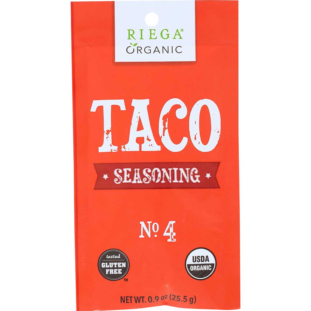 Riega Foods Organic No 4 Taco Seasoning Mix, 0.9 Ounce -- 8 Per Case