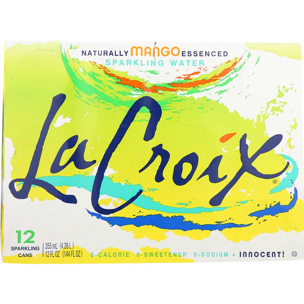 Lacroix Mango Sparkling Water, 12 Fluid Ounce, 12 Count -- 2 Per Case