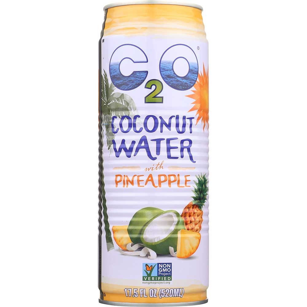 C2o Coconut Water With Pineapple Juice And Coconut Pulp, 17.5 Fluid Ounce -- 12 Per Case