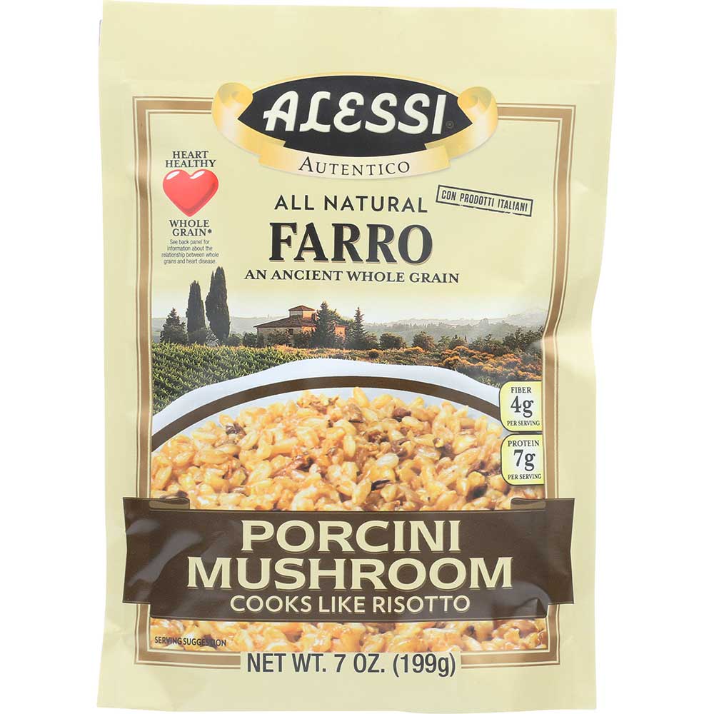 Alessi Porcini Mushroom Farro, 7 Ounce -- 6 per case.