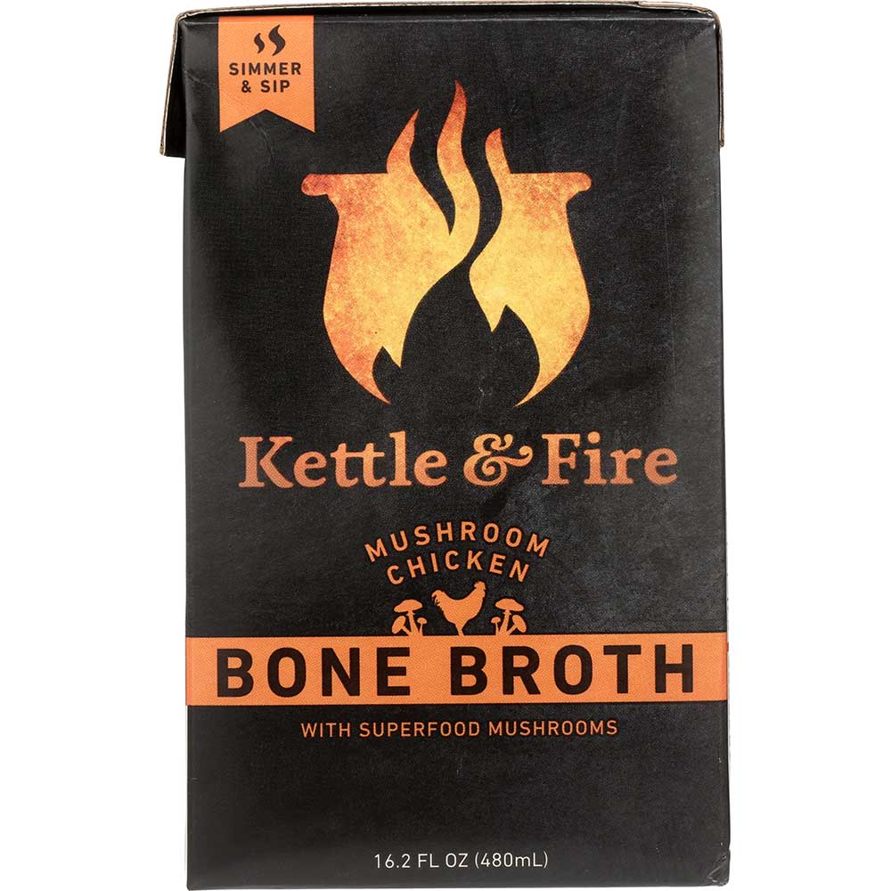 Kettle and Fire Mushroom Chicken Bone Broth, 16.2 Fluid Ounce -- 6 per case.