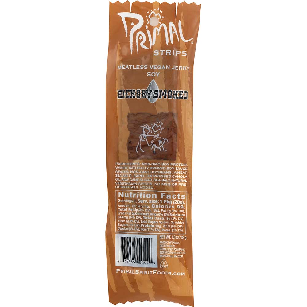 Primal Strips Hickory Smoked Meatless Jerky, 1 Ounce -- 24 Per Case