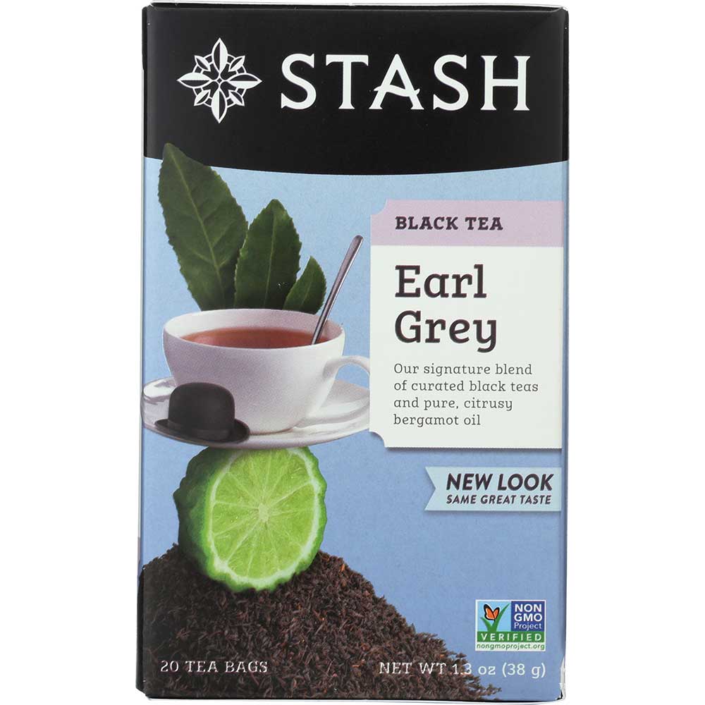 Stash Premium Black Earl Grey Tea, 20 Bags Count -- 6 Per Case
