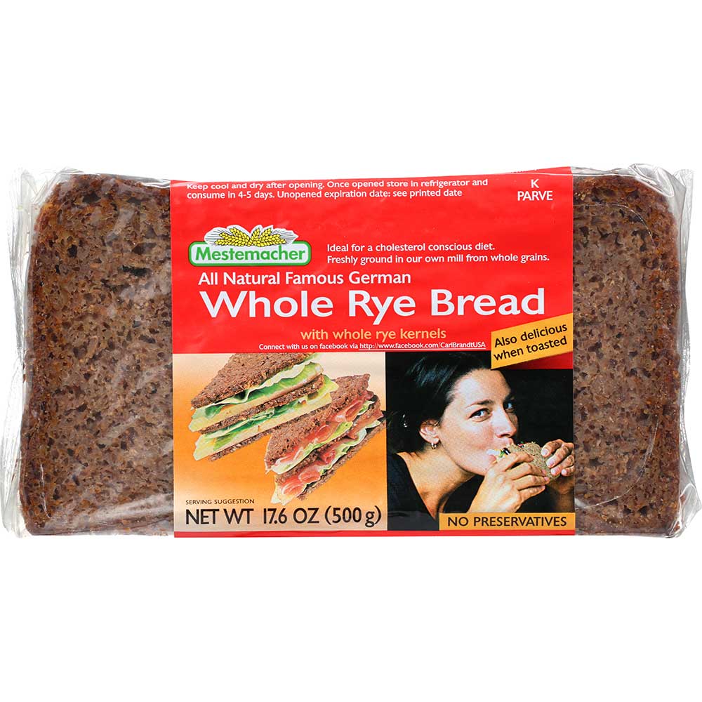 Mestemacher Whole Rye Brd - 17.6 ounce each -- 12 per case ...