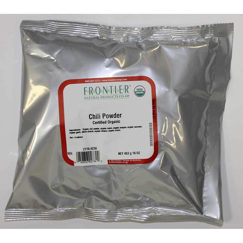 Frontier Herb Organic Chili Pepper Chili Powder Seasoning Blend, 16 Ounce