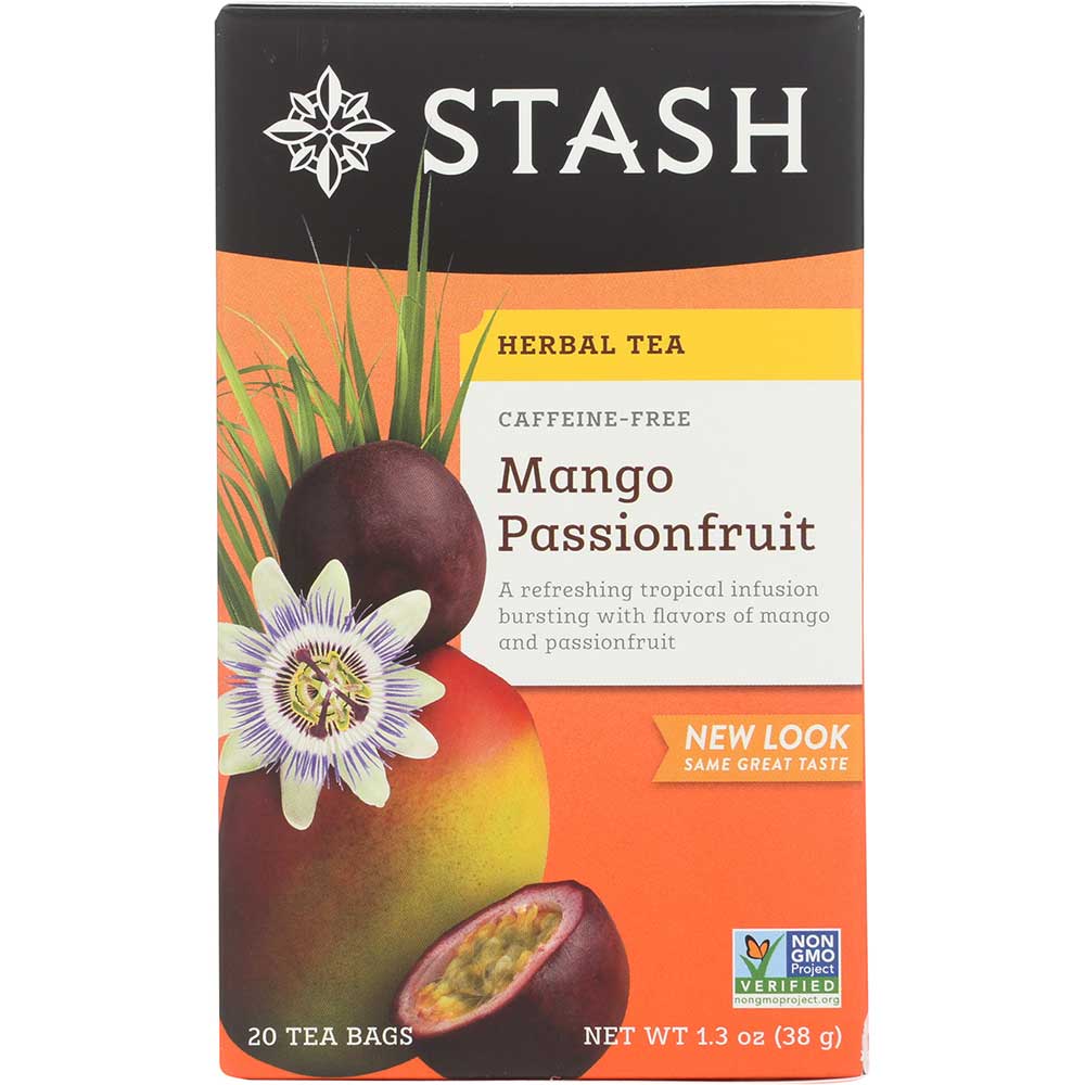 Stash Premium Mango Passionfruit Herbal Tea, 20 Bags Count -- 6 Per Case