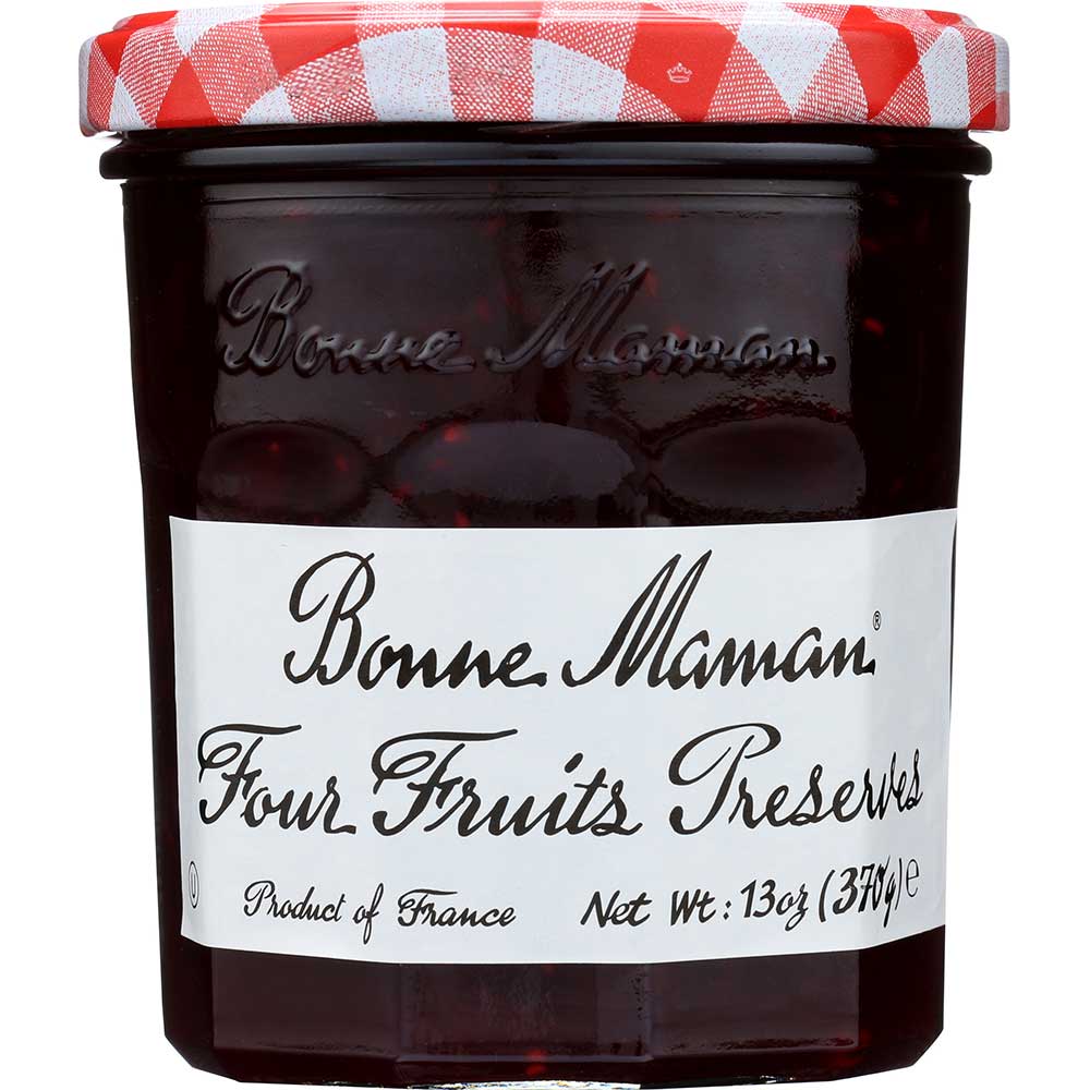 Bonne Maman 4 Fruits Preserves, 13 Oz Pack -- 6 Per Case