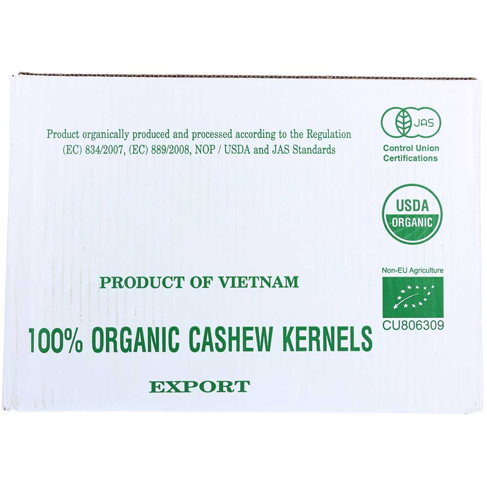 Unfi Organic Whole Large Fancy Cashew, Raw, 25 Pound