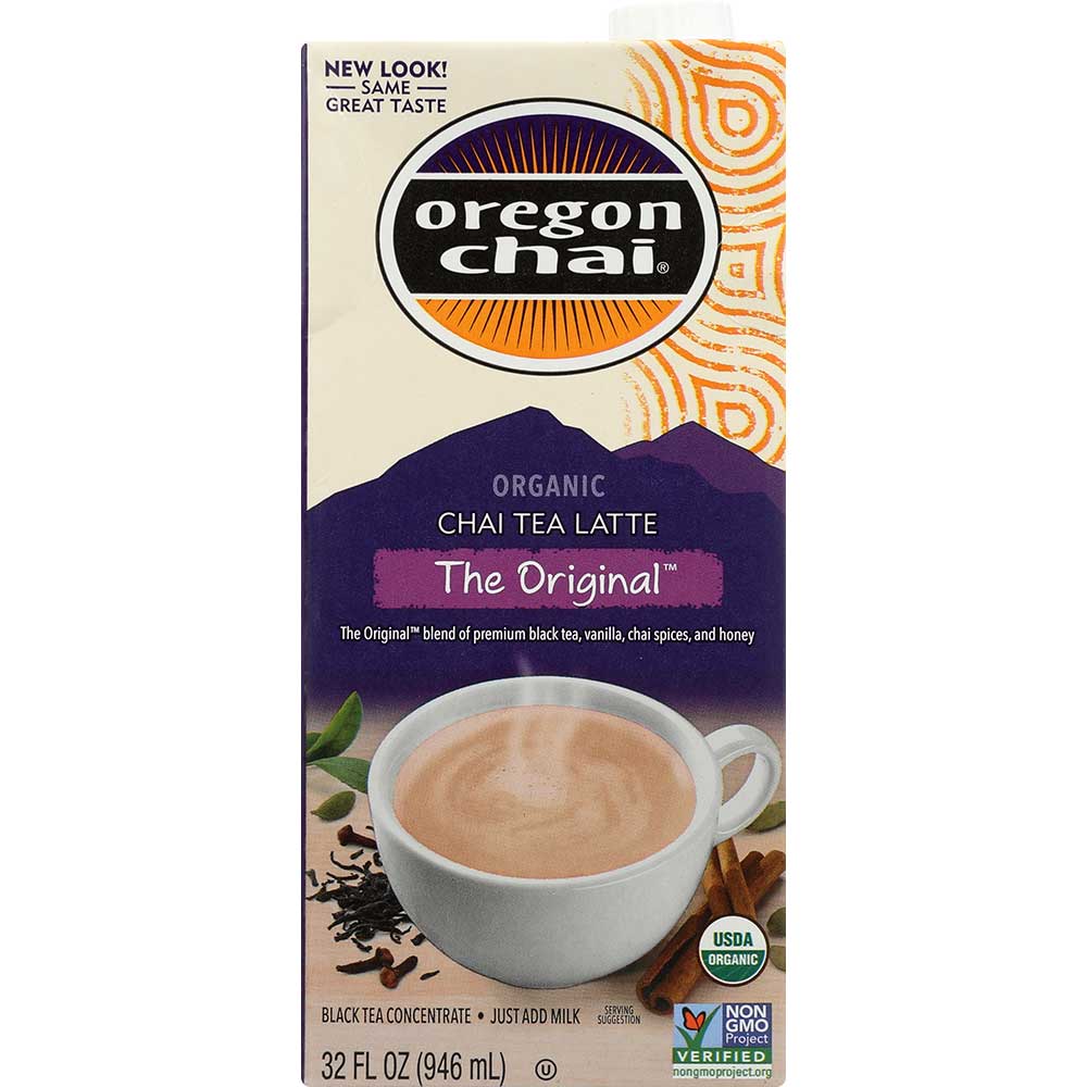 Oregon Chai Organic Original Chai Tea Lattte Concentrate, 10032, 32 Ounce -- 6 Per Case