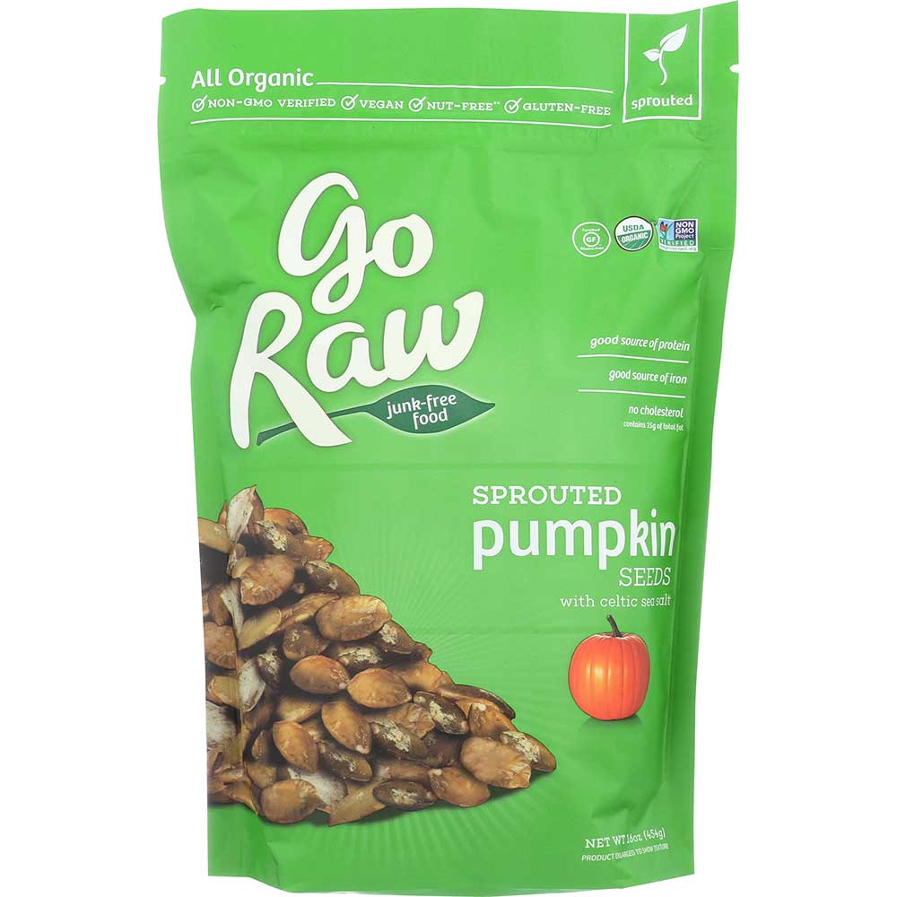 Go Raw Organic Sprouted Pumpkin Seed, 16 Ounce -- 6 Per Case
