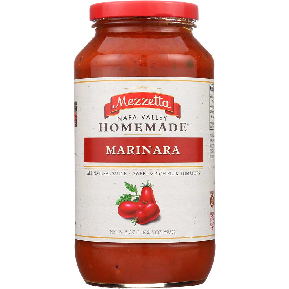 Mezzetta Napa Valley Bistro Home Style Marinara Pasta Sauce, 25 Ounce -- 6 per case.