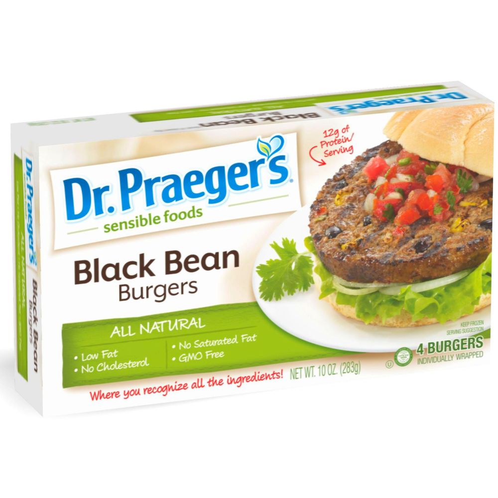 Dr. Praeger's Black Bean Veggie Burger, 10 Ounce -- 6 Per Case