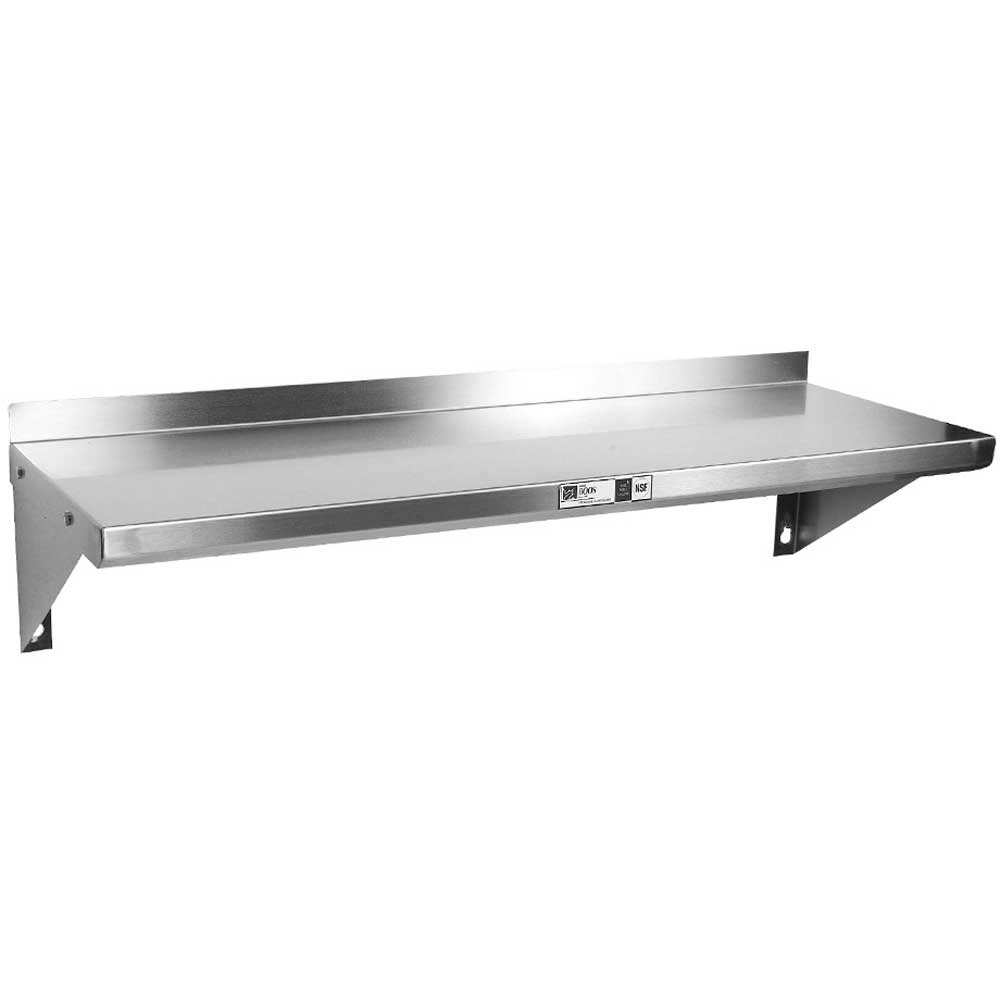 John Boos 14 Gauge Stainless Steel Wall Shelf, 60 X 12 Inch