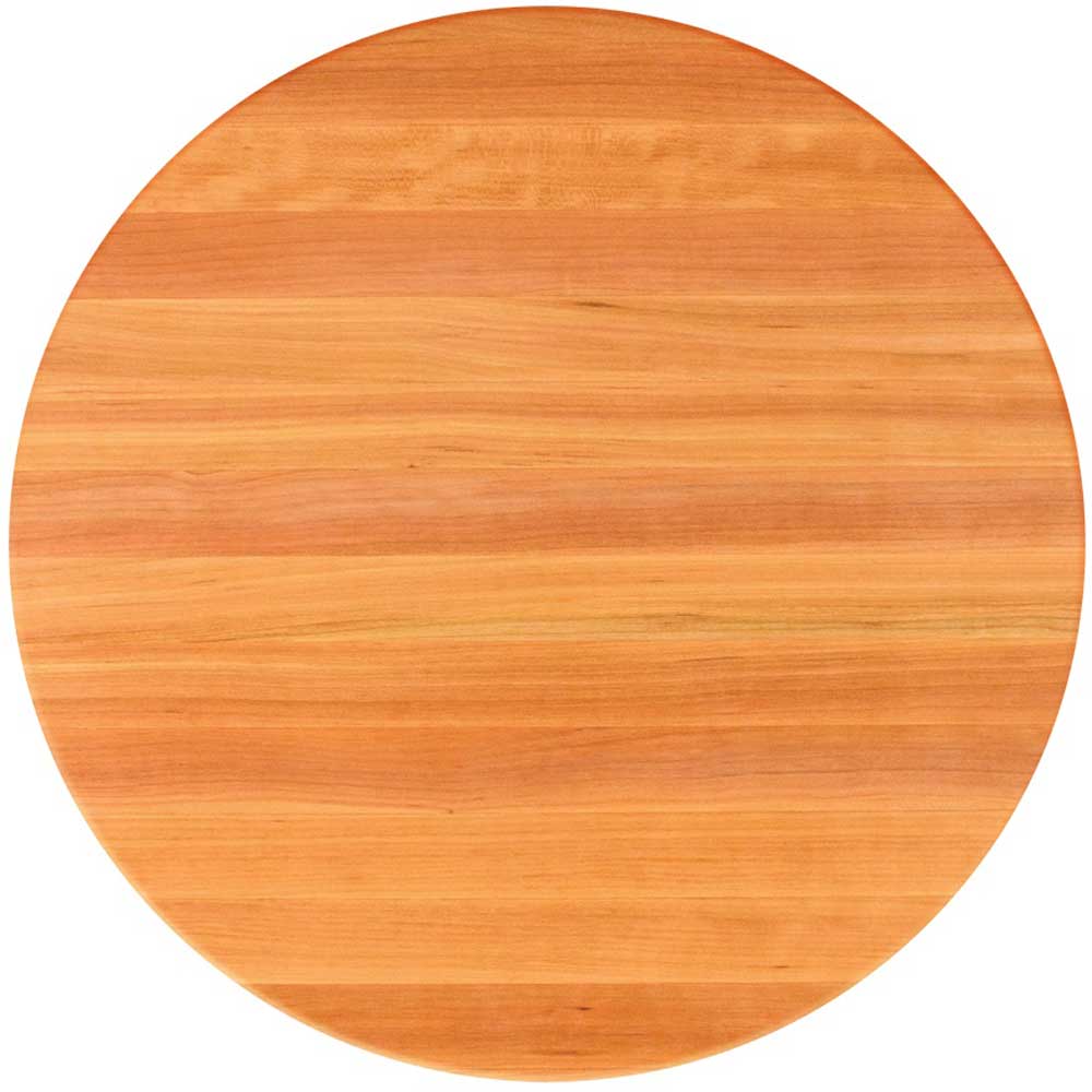 John Boos Tuff Var Finish Round Cherry Butcher Block Top, 30 X 30 X 1.5 Inch