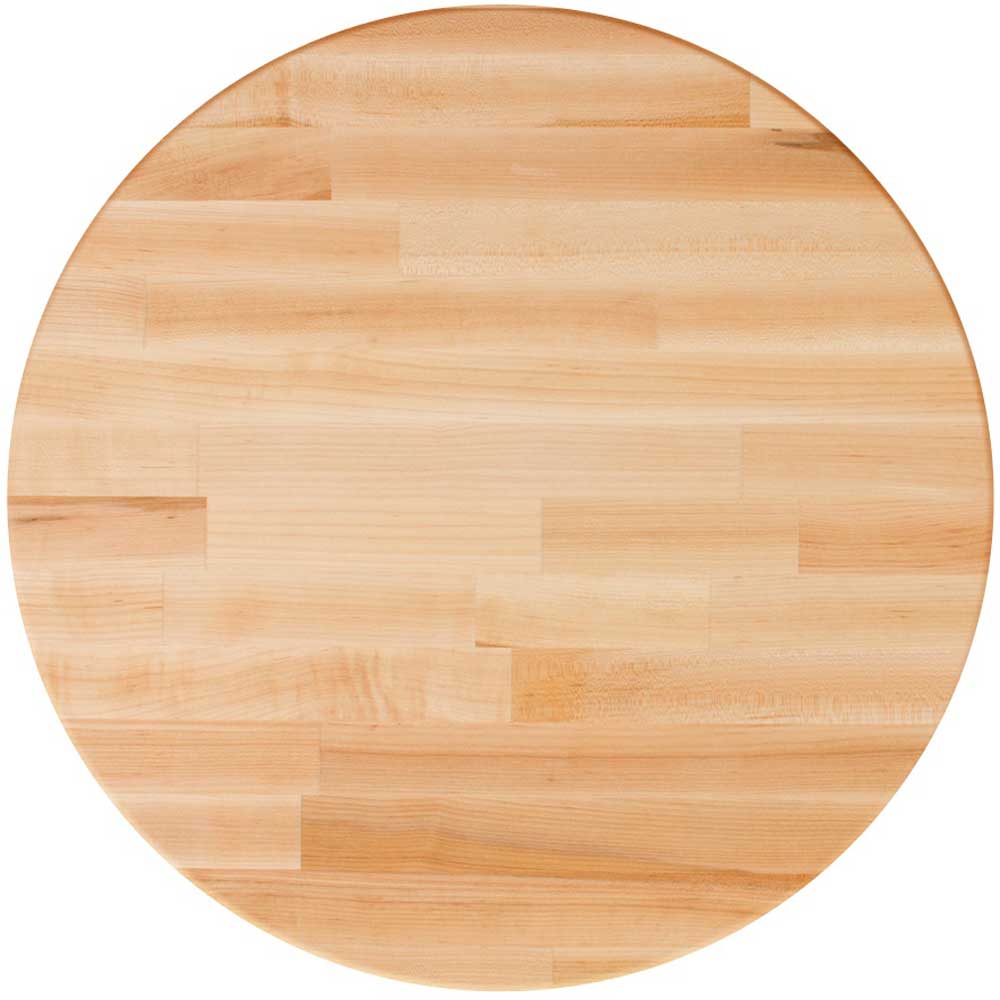 John Boos Tuff Var Finish Round Blended Hard Maple Butcher Block Top, 30 X 30 X 1.5 Inch