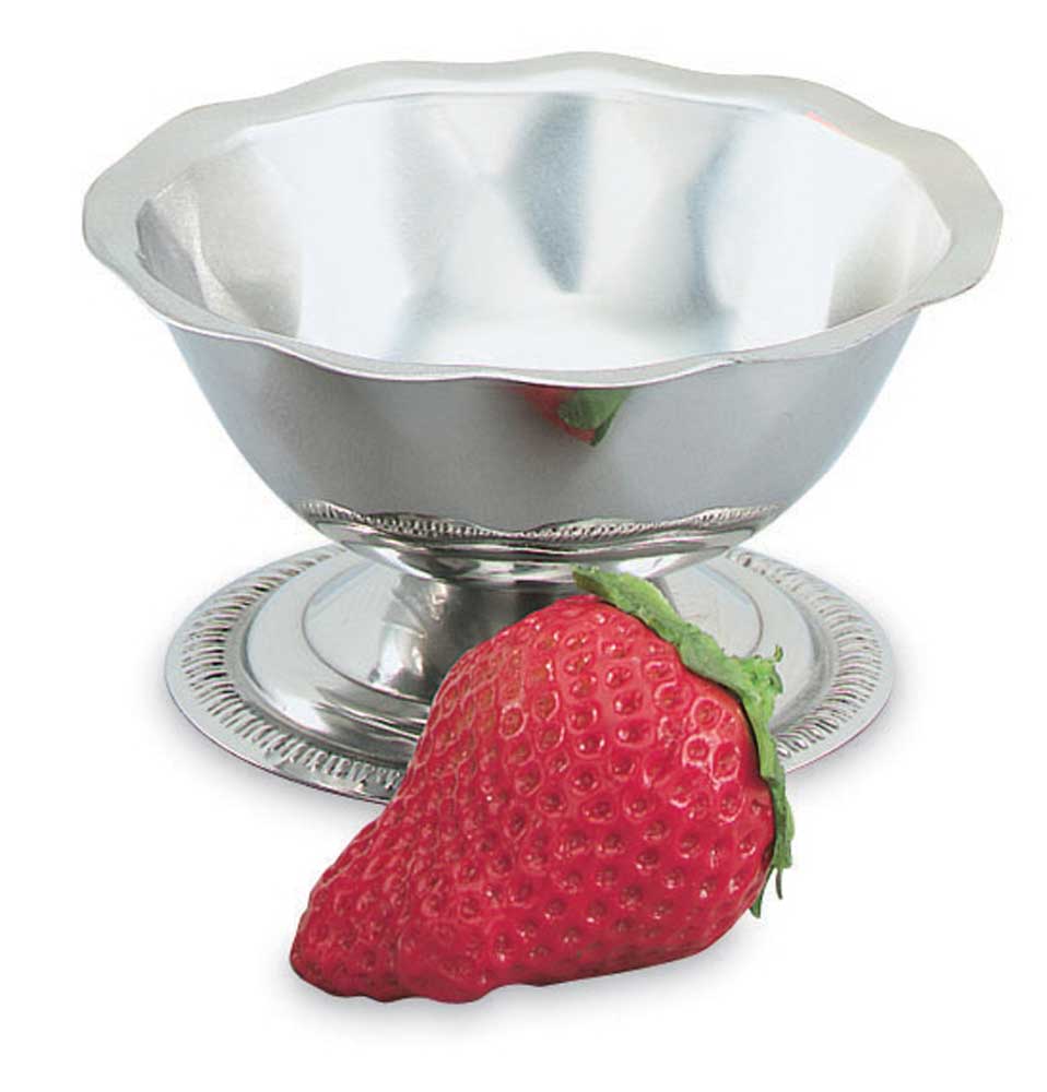 Vollrath Stainless Steel Mirror Finish Paneled Sherbet Dish, 3.5 Ounce Capacity -- 12 Per Case