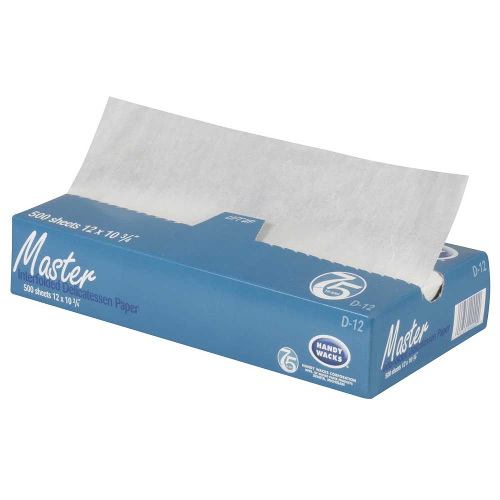 Handy Wacks 12 X 10.75 Interfolded Deli Premium Grade Tissue, 500 Count -- 12 Per Case