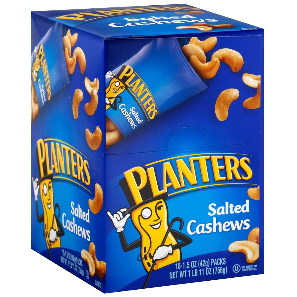 Planters 1.5 Ounce Salted Cashew, 18 Count -- 6 Per Case