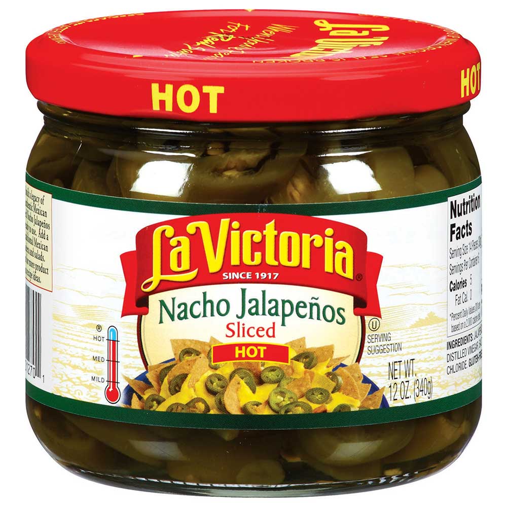 La Victoria Nacho Sliced Hot Pepper, Retail, 12 Ounce -- 12 Per Case
