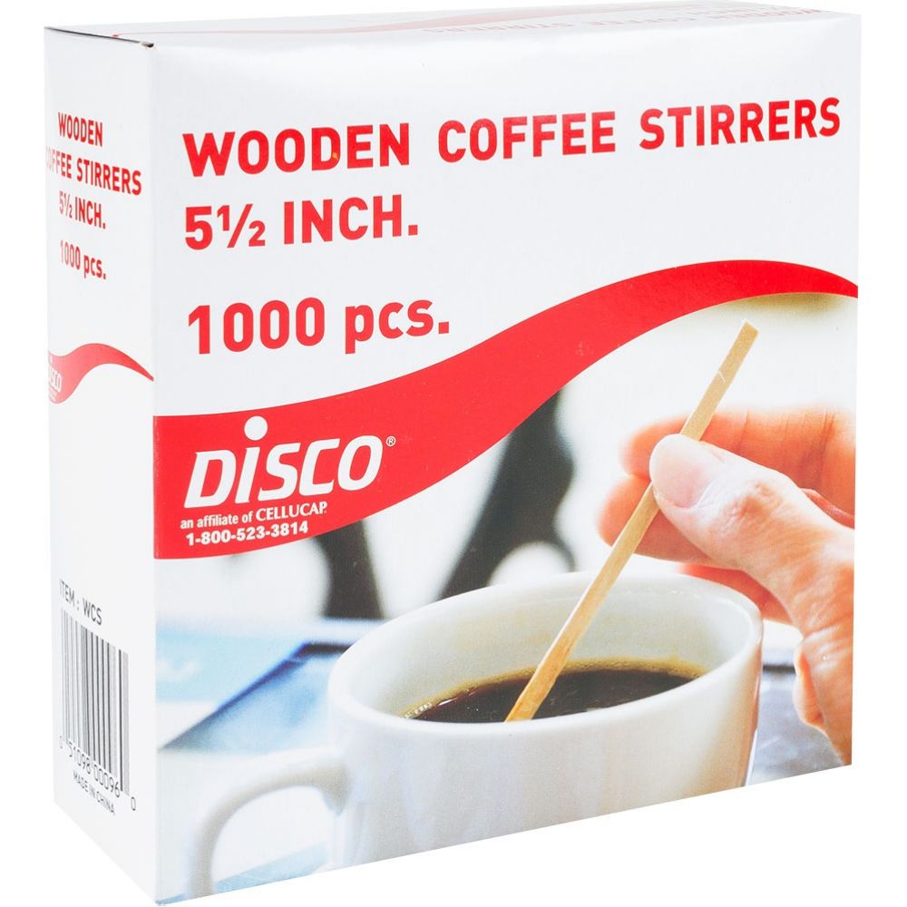 Pantry Value [1000 Count] 5 Inch Wooden Coffee Stirrers - Wood Stir