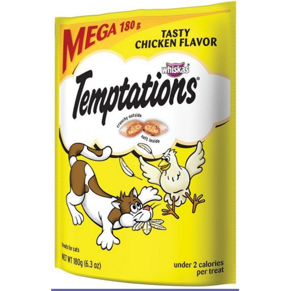 Whiskas Temptations Classic Tasty Chicken Flavor Cat Treats, 6.3 Ounce -- 10 Per Case