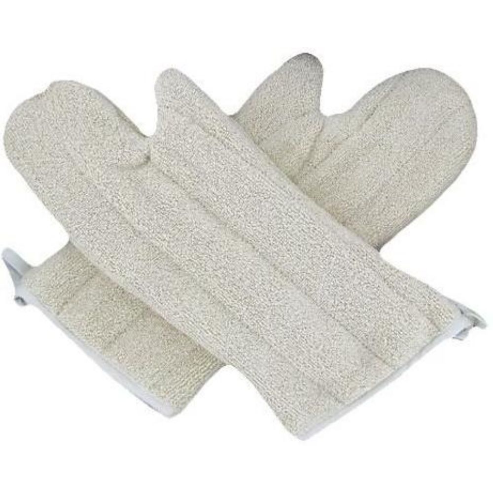 John Ritzenthaler Beige High Heat Steam Stopping Terry Oven Mitt, 17 Inch -- 12 Pairs Per Case