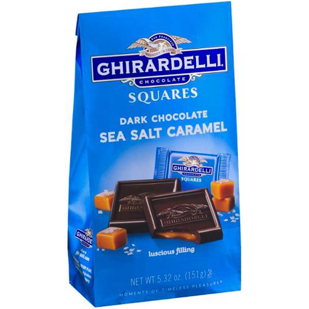 Ghirardelli Dark Chocolate Sea Salt Caramel Squares, 5.32 Ounce -- 6 Per Case