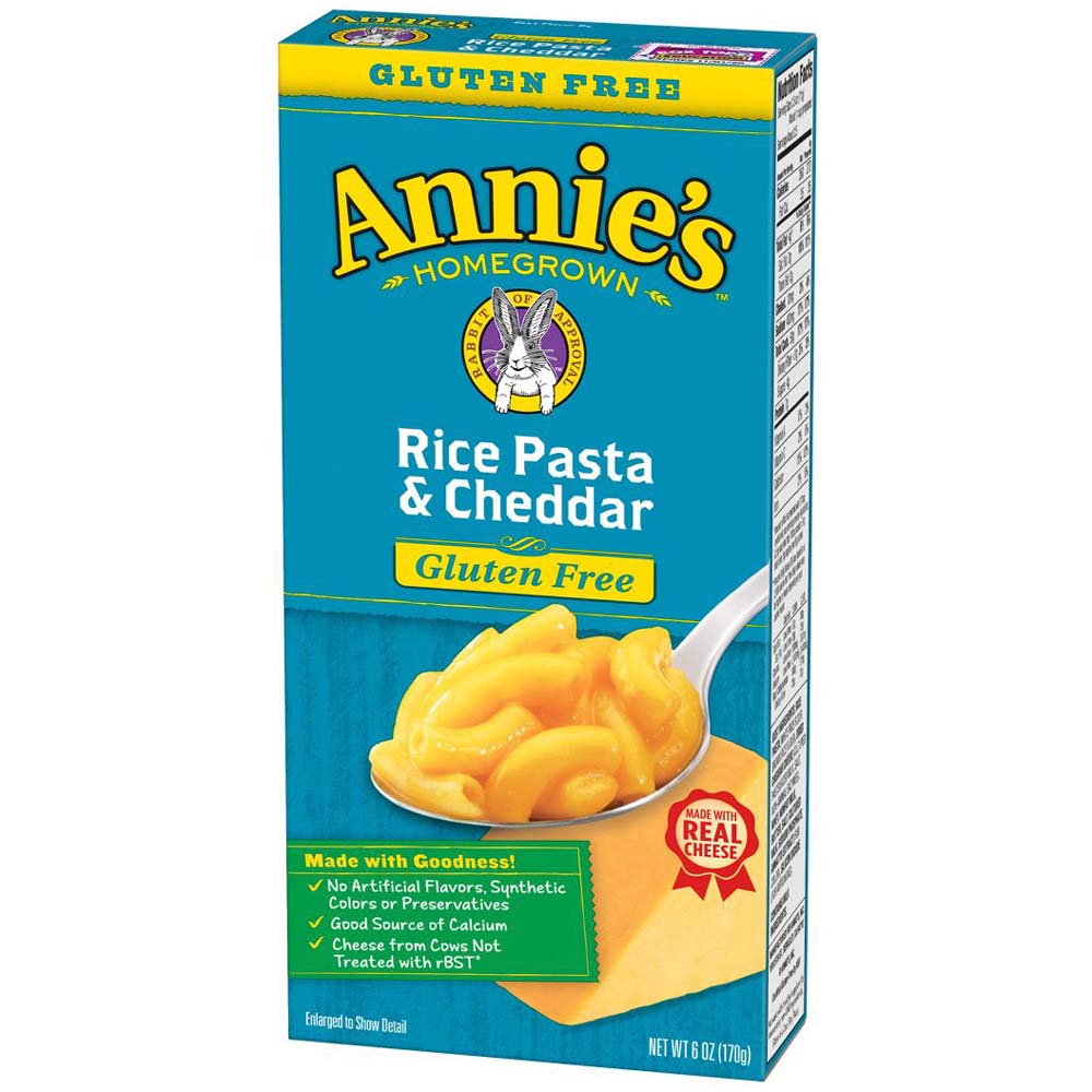 Annies Homegrown Gluten Free Rice Pasta and Cheddar, 6 Ounce -- 12 per case