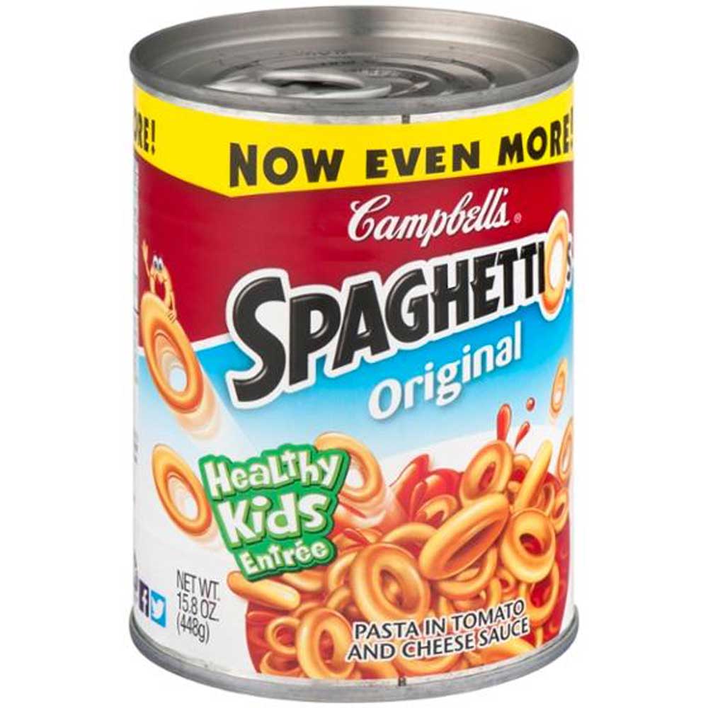 Campbells Spaghettios Tomato Pasta, 15.8 Ounce -- 24 per case.