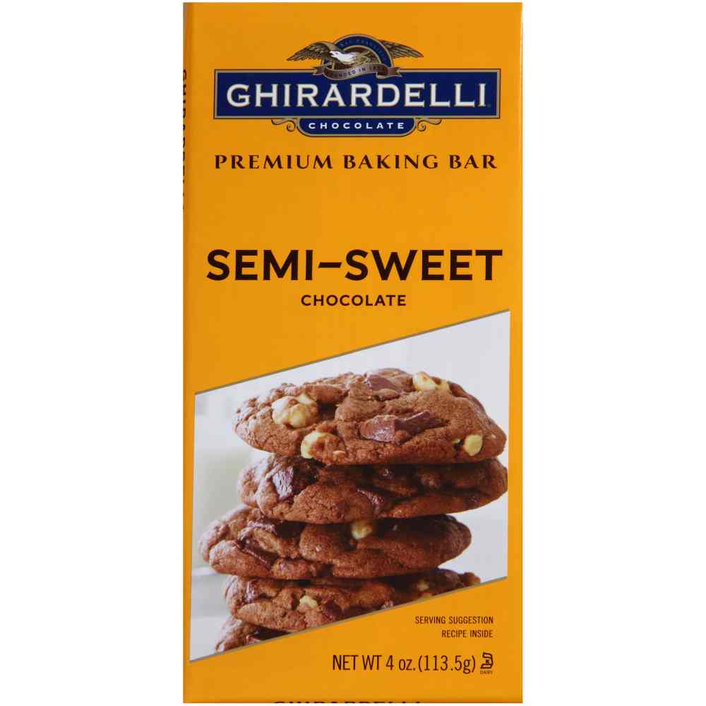 Ghirardelli Semi Sweet Chocolate Baking Bar, 4 Ounce -- 12 Per Case