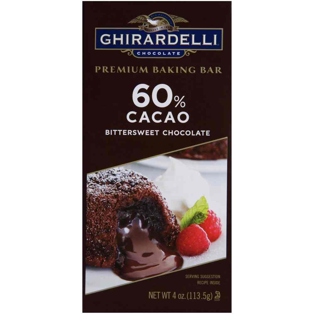 Ghirardelli 60 Percent Cacao Bittersweet Chocolate Baking Bar, 4 Ounce -- 12 Per Case