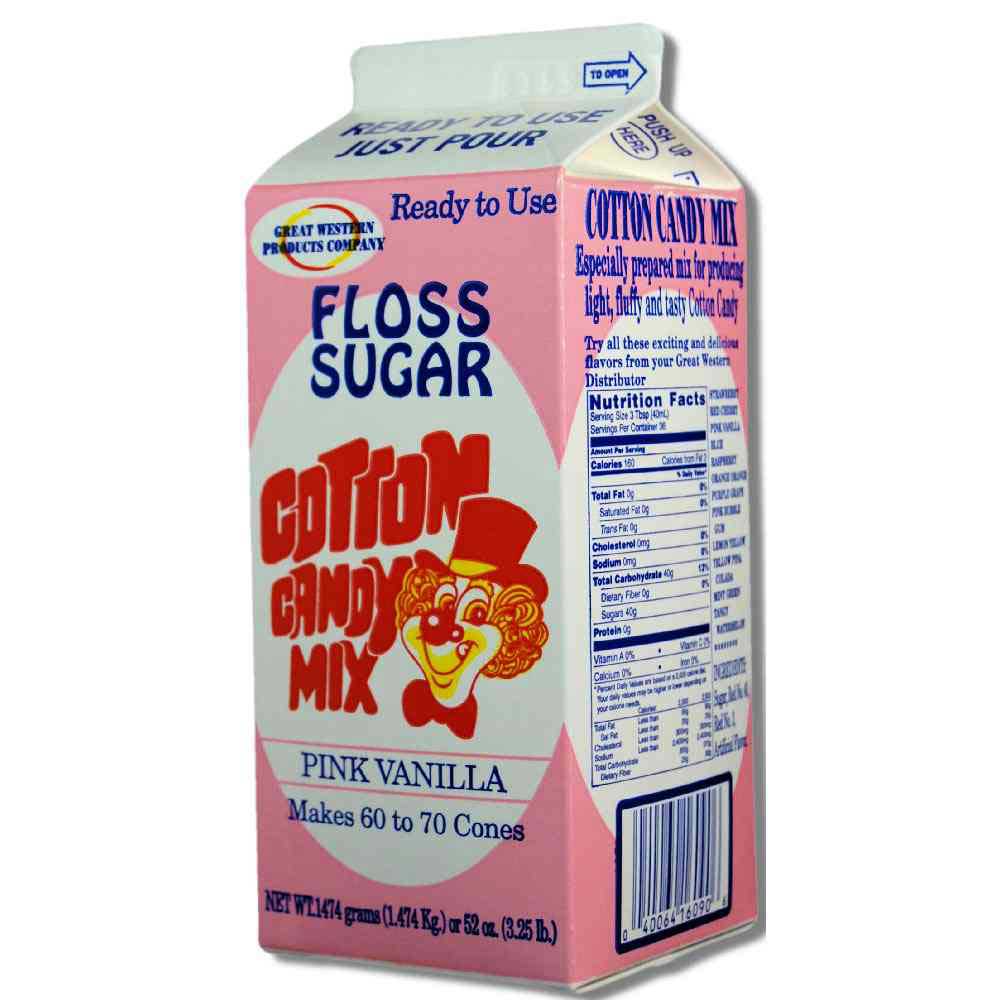 Floss Sugar Pink Vanilla Cotton Candy Mix, 3.25 Pound -- 6