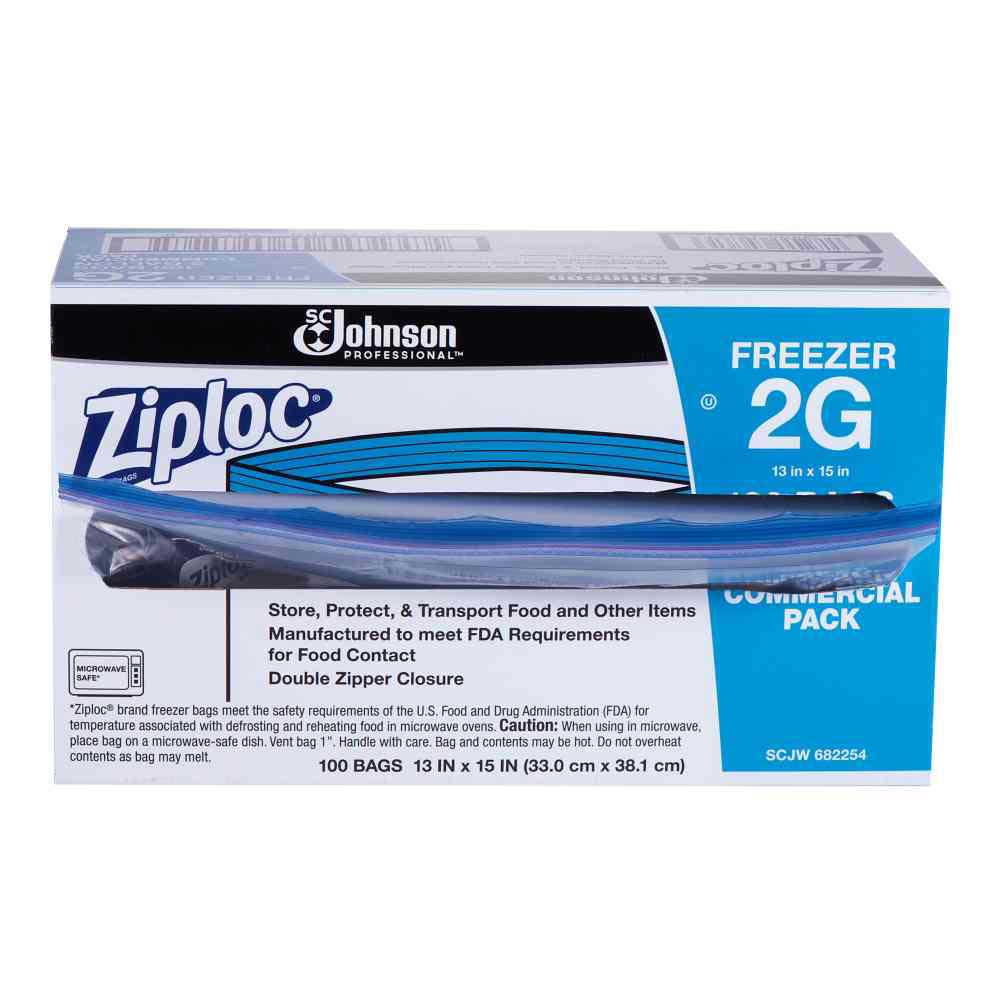 Ziploc Two Gallon Freezer Bag, 100 Count