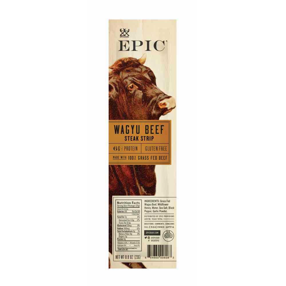Epic Wagyu Beef Strip, 0.8 Ounce -- 80 Per Case