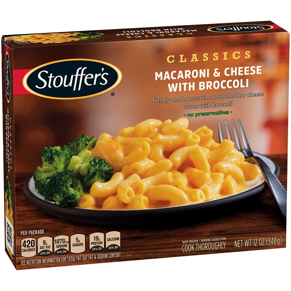 Nestle Stouffers Macaroni and Cheese with Broccoli - Entree, 12