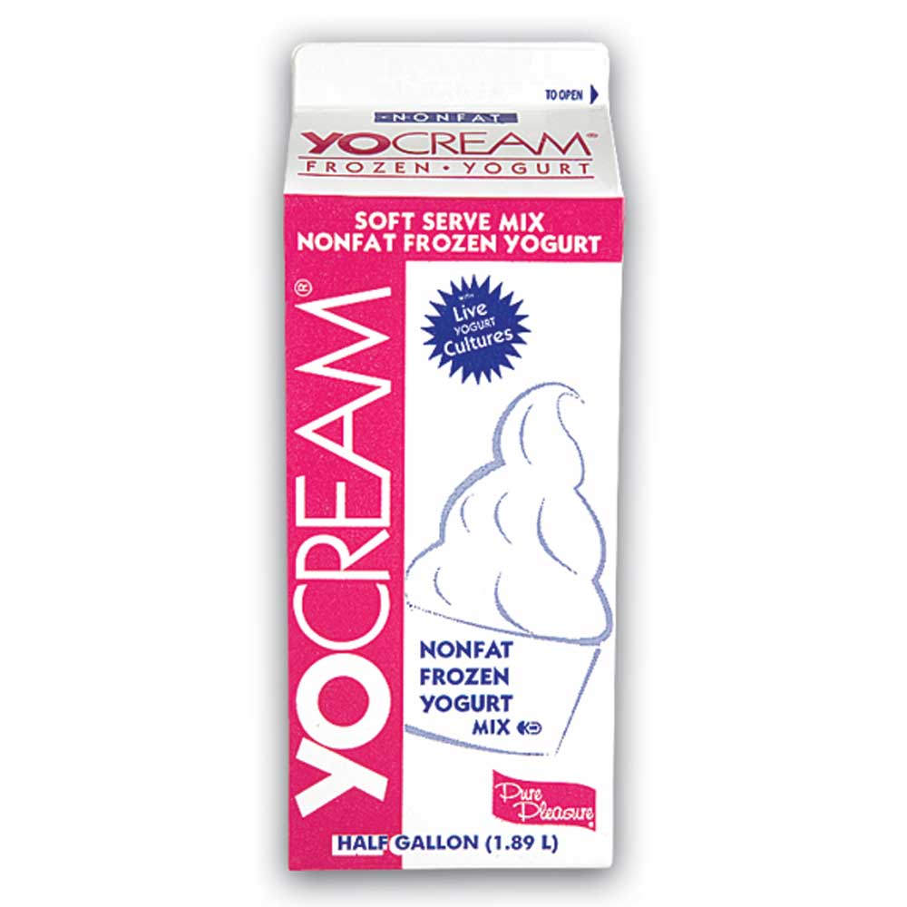Yocream Peppermint Stick Nonfat Soft Serve Yogurt Mix, 64 Ounce