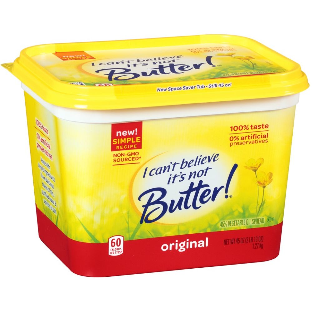 I Cant Believe It's Not Butter Original Yellow Spread, 45 Ounce -- 6 Per Case