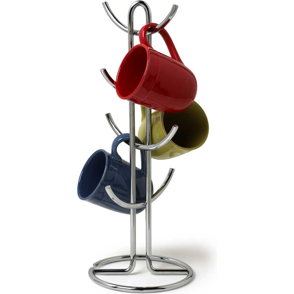 Spectrum Euro Chrome Large Mug Holder, 17.5 X 7.25 X 7.25 Inch