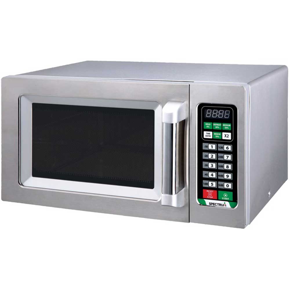 Winco Spectrum Stainless Steel 1000w Touch Control Commercial Microwave Set, 19-1/8 X 16-5/8 X 11-3/8 Inch