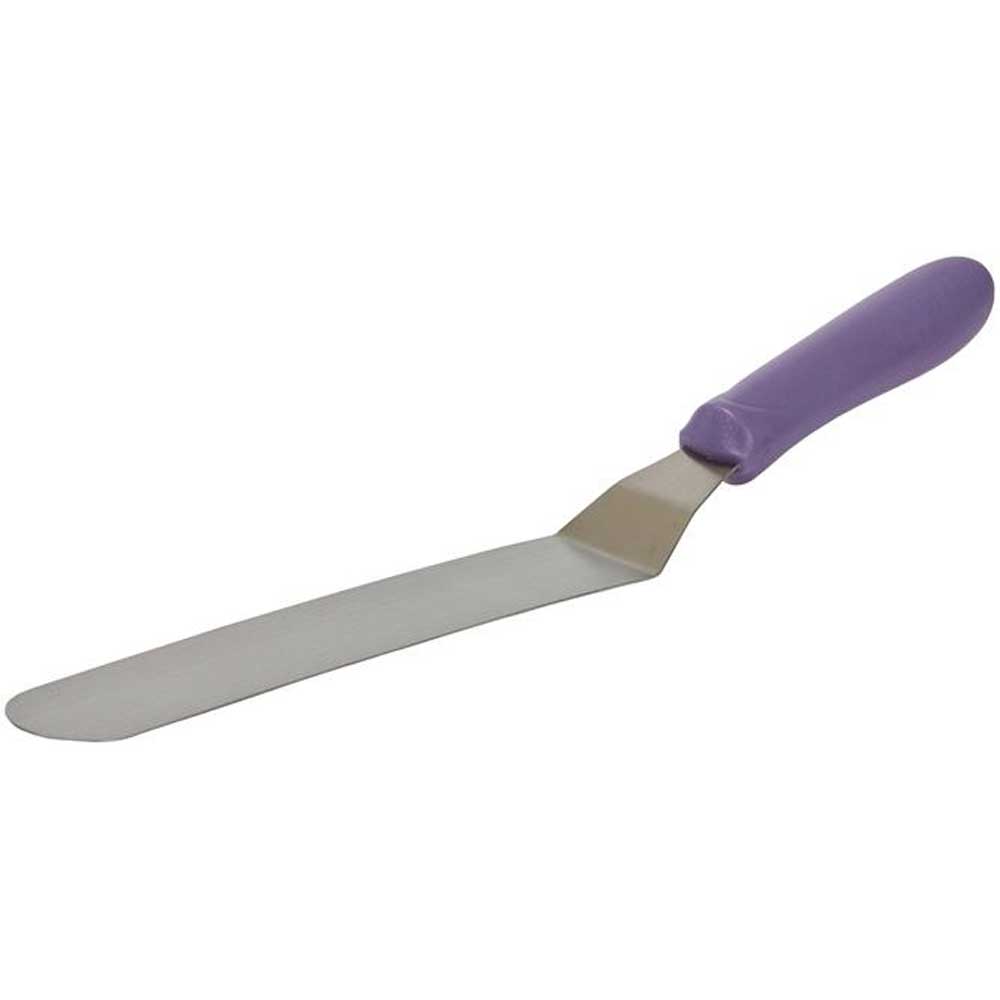Winco Stainless Steel Allergen Free Offset Spatula With Purple Polypropylene Handle, 8 1/2 X 1 1/2 Inch Blade -- 12 Per Case