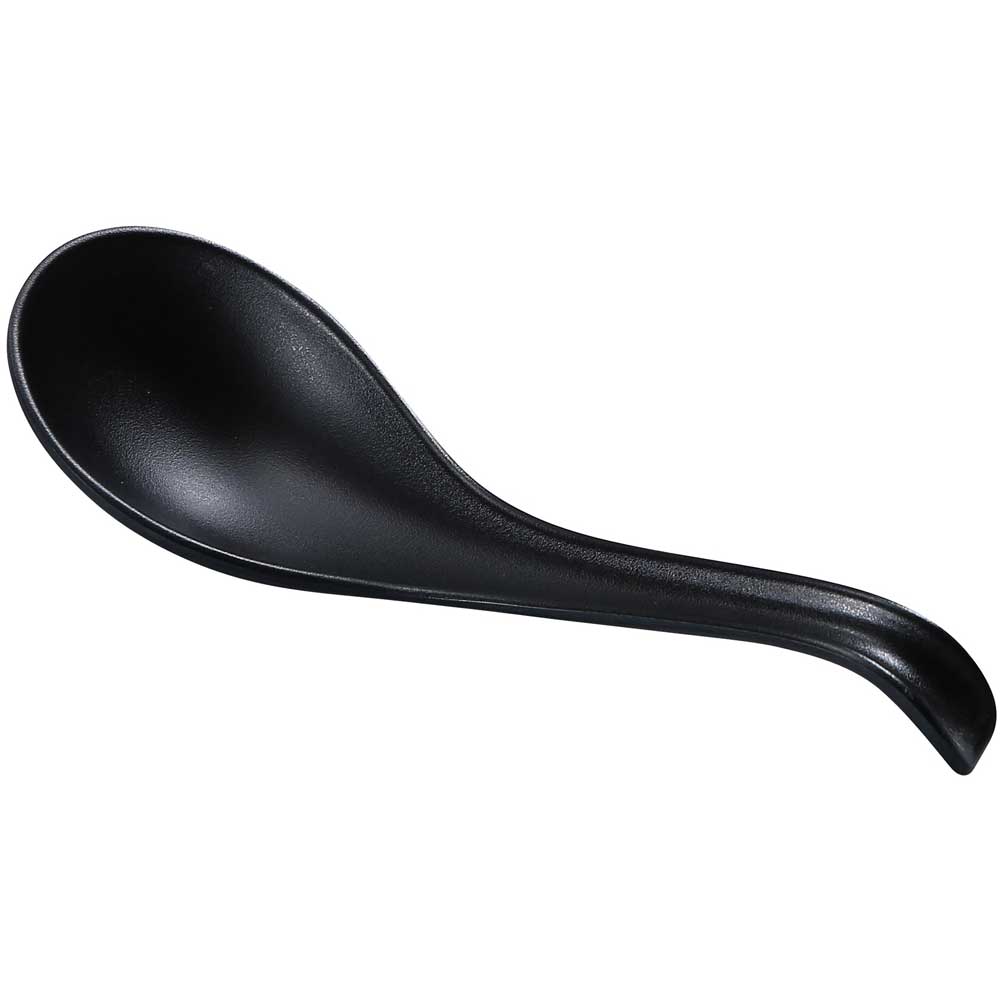 Yanco Asian Style Melamine Black Pearl Spoon, 6 3/4 Inch -- 72 Per Case