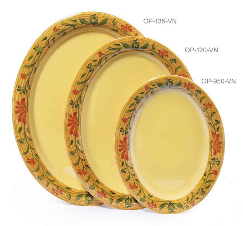 Get Enterprises Inc Venetian Melamine Oval Platter, 12 X 9 Inch -- 12 Per Case
