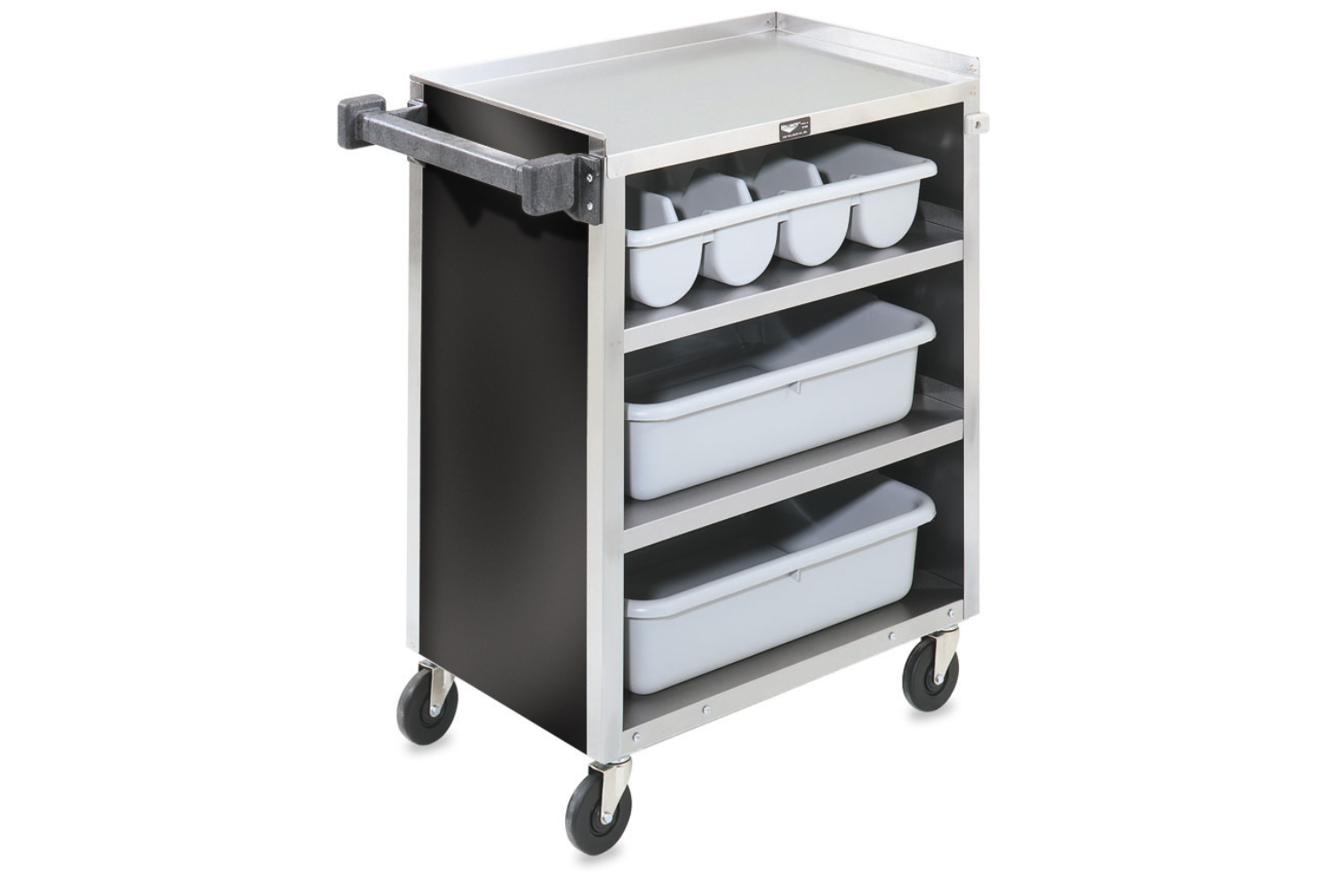 Vollrath Stainless Steel 4 Shelves Bussing Cart, 300 Pound Capacity