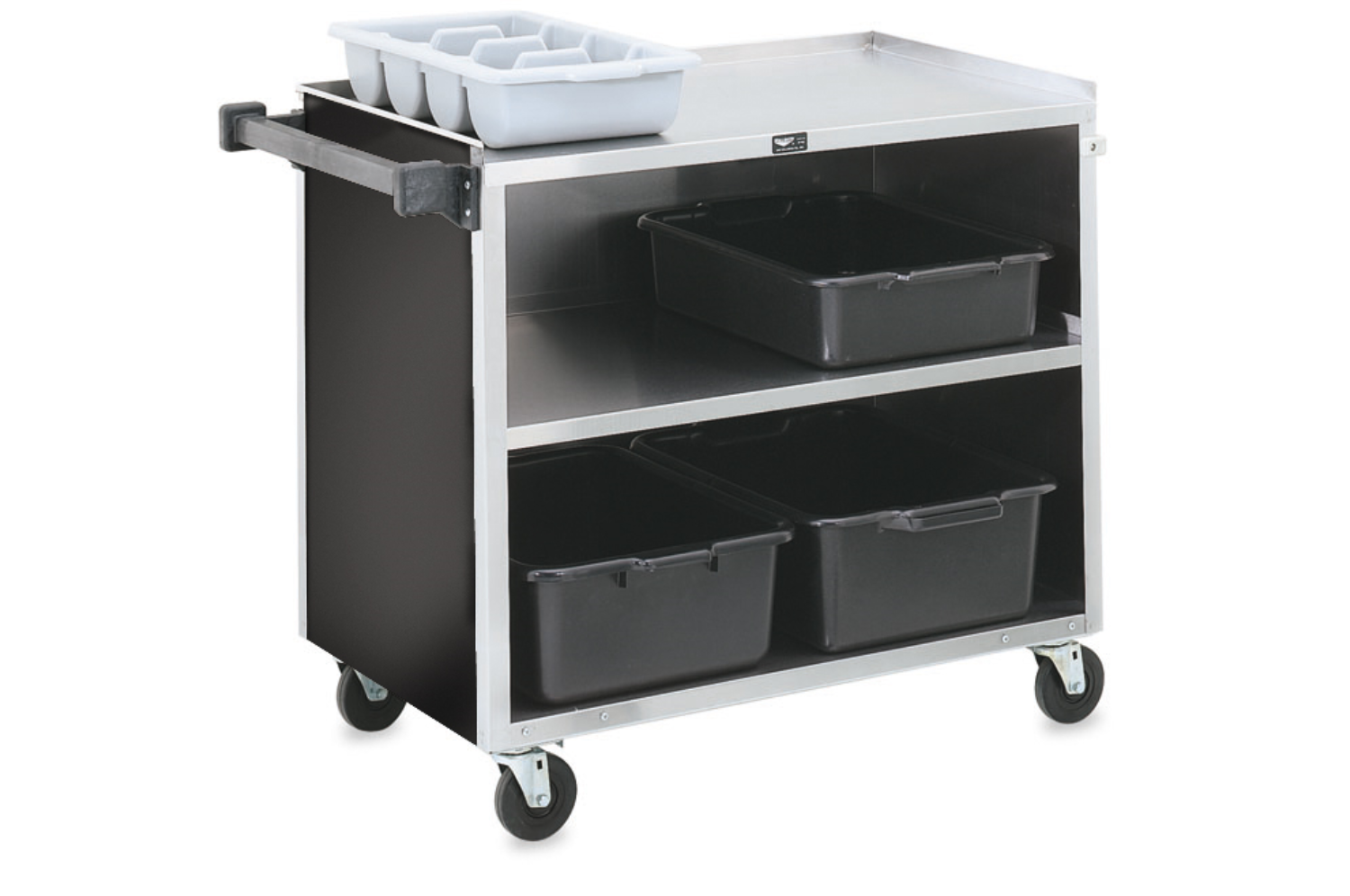 Vollrath Stainless Steel 3 Shelf Bussing Cart, 500 Pound Capacity, Maximum Dimensions (l X W X H) : 39 1/4 X 21 X 34 3/4 Inch, Shelf Size : 35 X 21 Inch, Height Between Shelves : 12 1/2 Inch