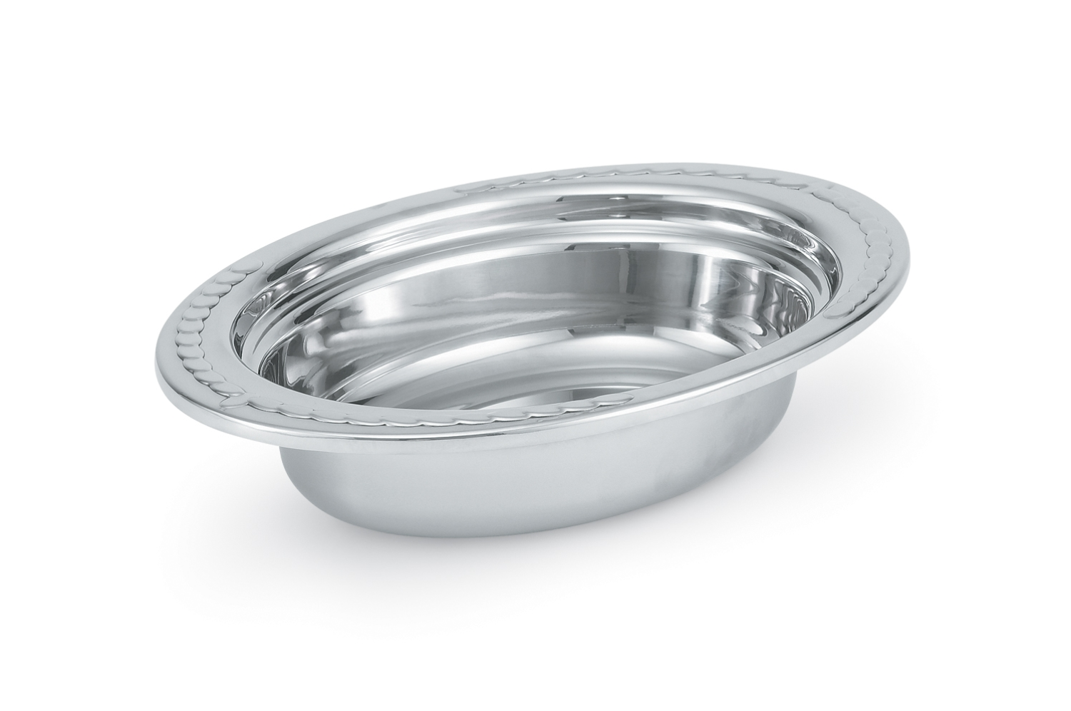 Vollrath Miramar 18-8 Stainless Steel Small Oval Decorative Food Pan, 2 Quart Capacity